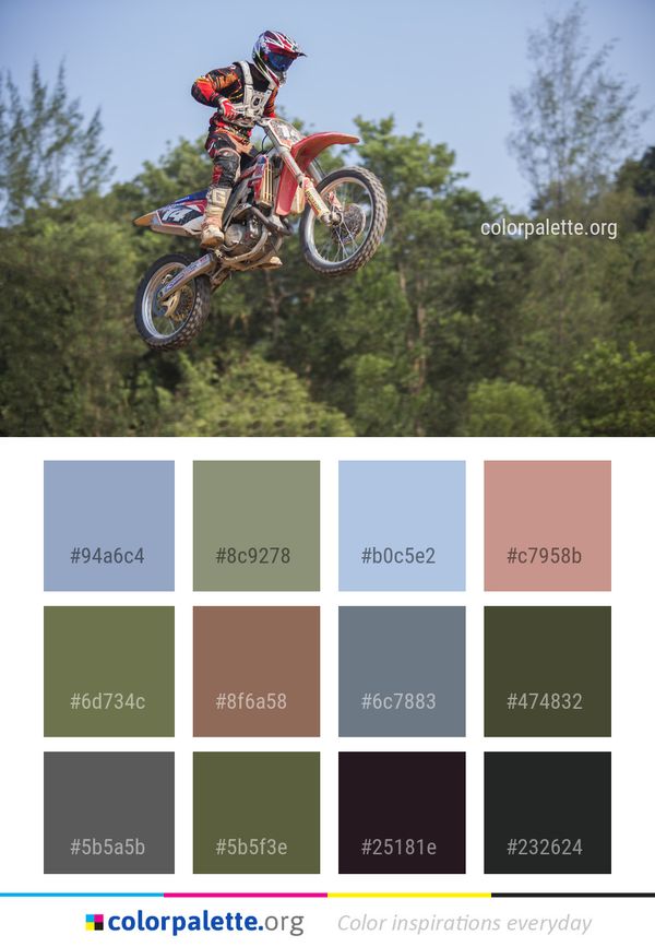 Motocross Racing Motorsport Color Palette
