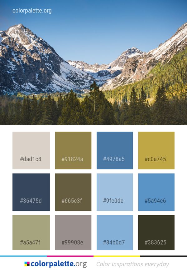 Mountainous Landforms Mountain Nature Color Palette