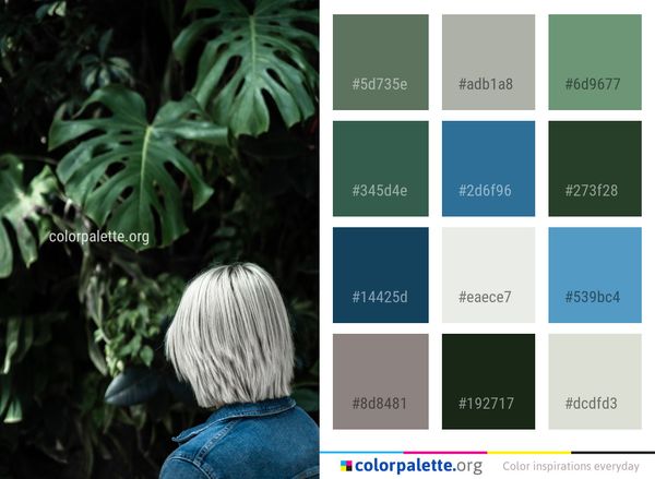 Plant Leaf Green Color Palette
