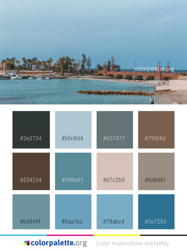 Sea Sky Water Color Palette