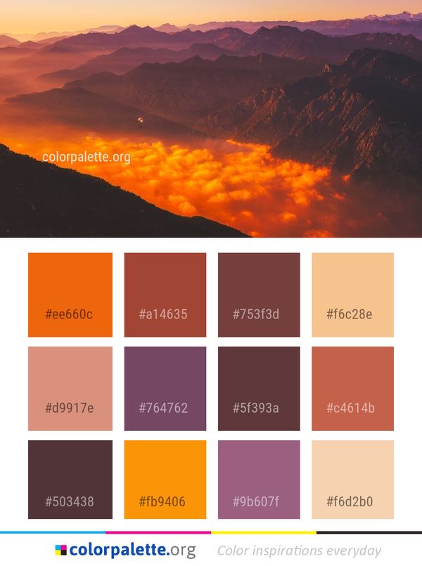 Sky Afterglow Dawn Color Palette