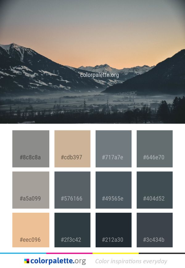 Sky Mountain Range Mountainous Landforms Color Palette