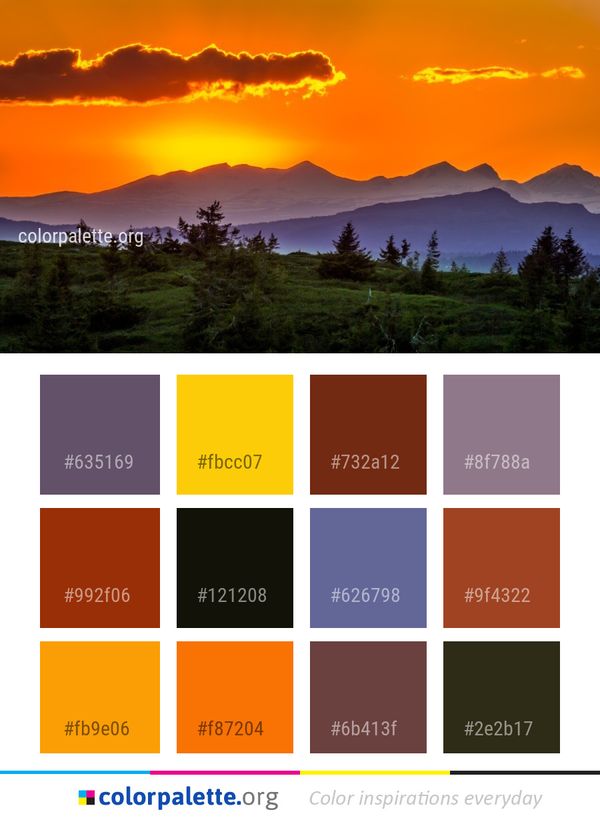 Sky Nature Afterglow Color Palette