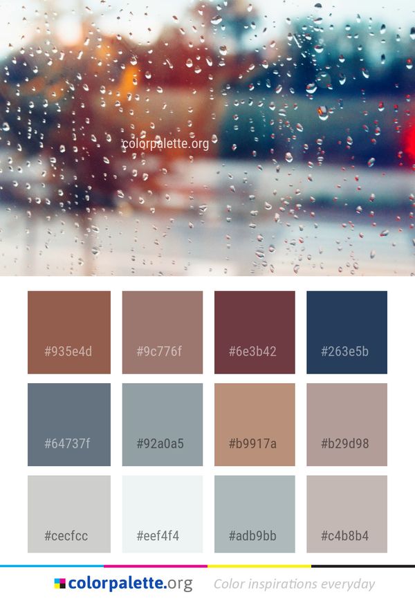 Sky Rain Water Color Palette