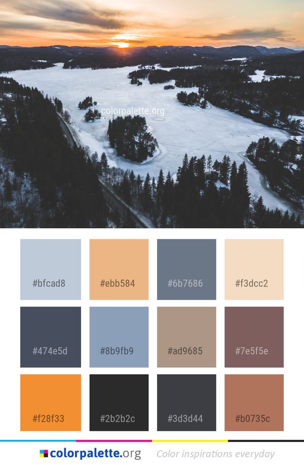 Sky Snow Mountainous Landforms Color Palette