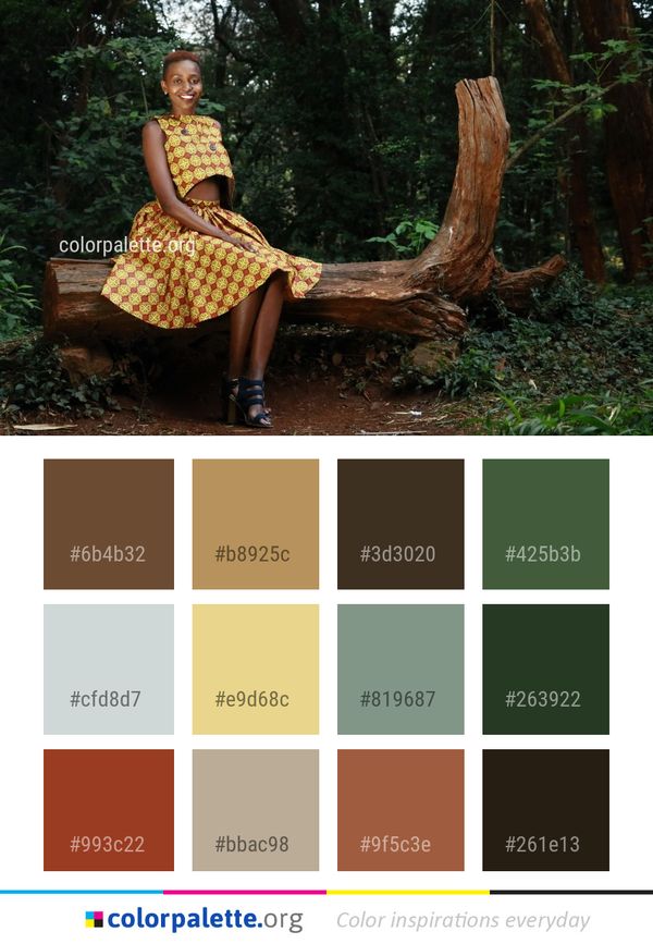 Yellow Tree Girl Color Palette