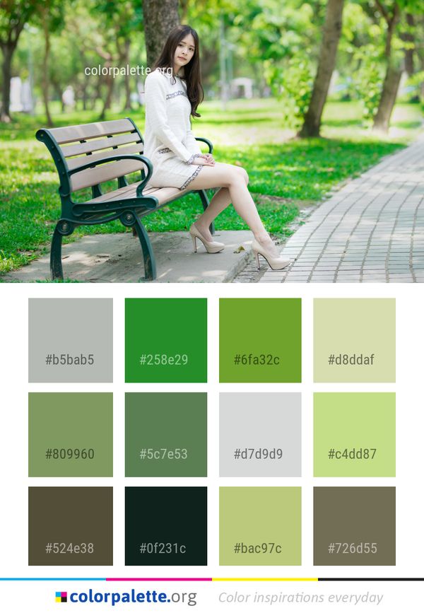Green Sitting Photograph Color Palette