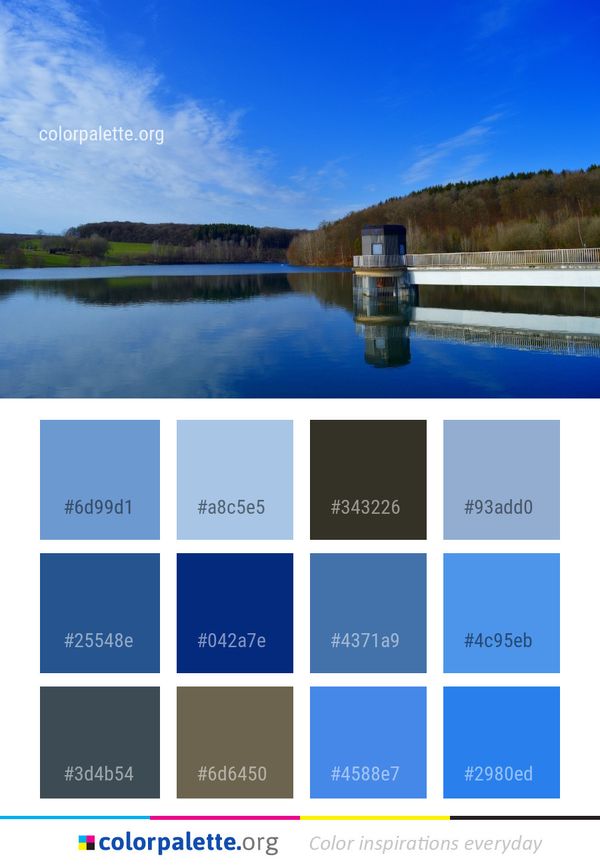 Reflection Sky Water Color Palette