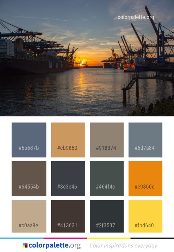 Sea Sky Sunset Color Palette