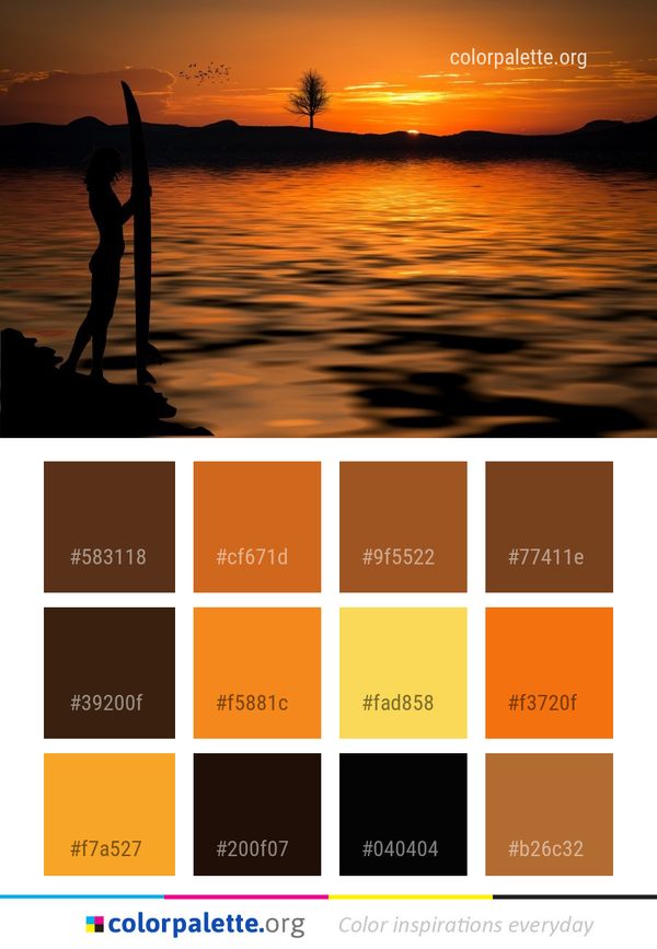 Sunset Sky Sunrise Color Palette