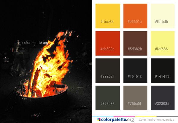 Fire Flame Heat Color Palette