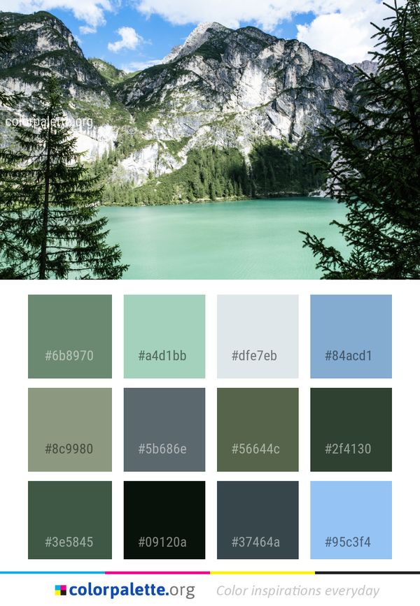 Nature Wilderness Lake Color Palette