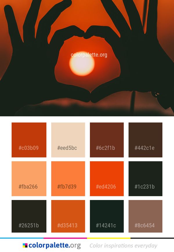 Orange Computer Wallpaper Silhouette Color Palette