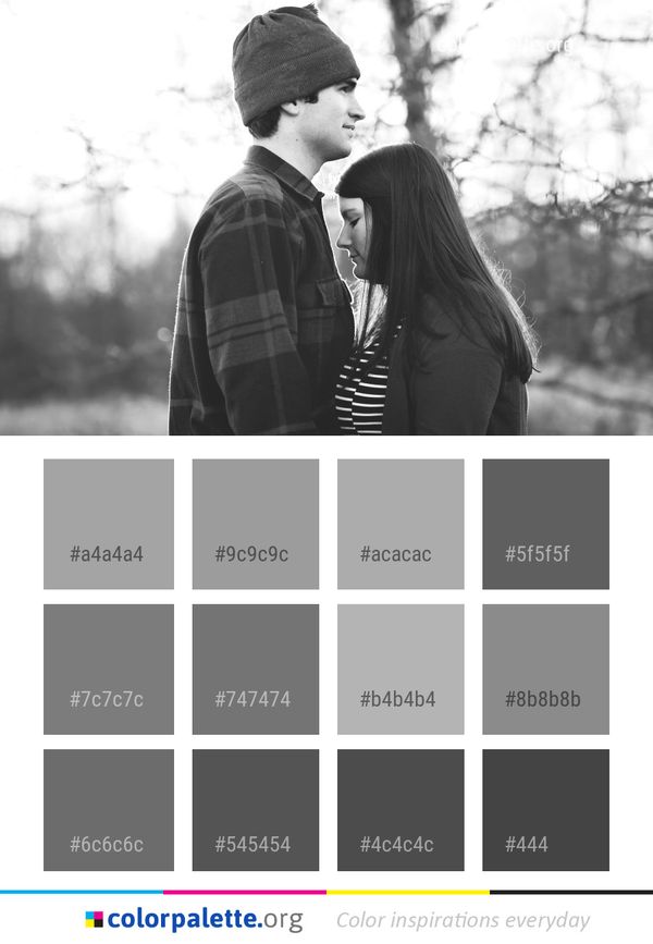 Photograph People Black Color Palette