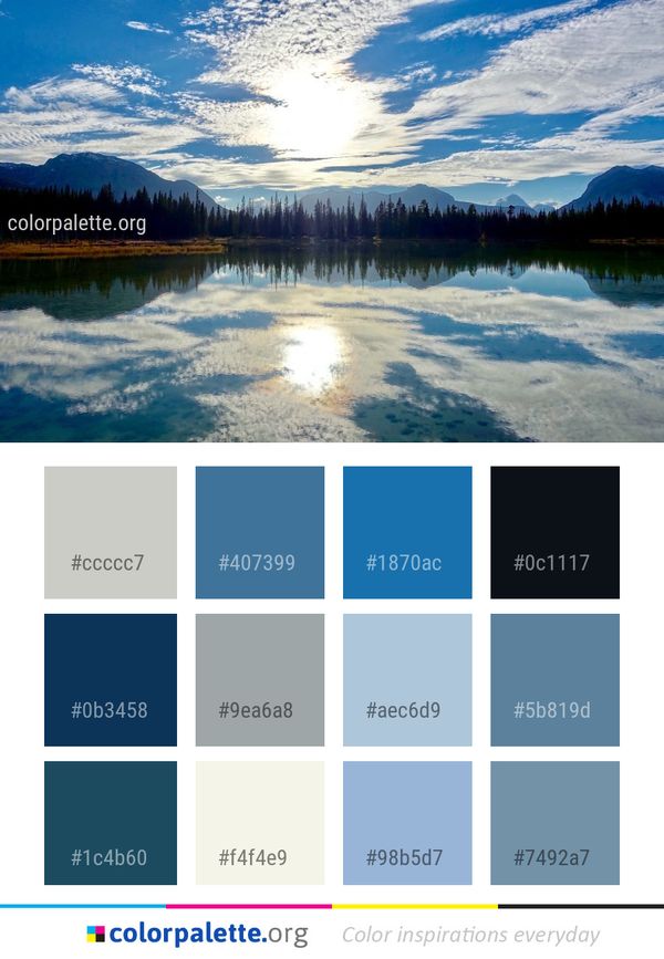 Reflection Sky Nature Color Palette