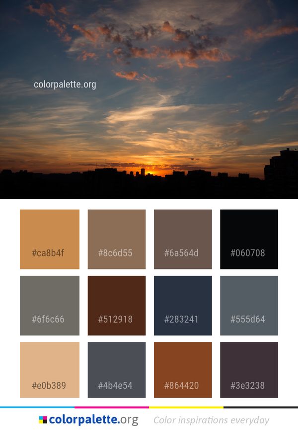 Sky Afterglow Cloud Color Palette