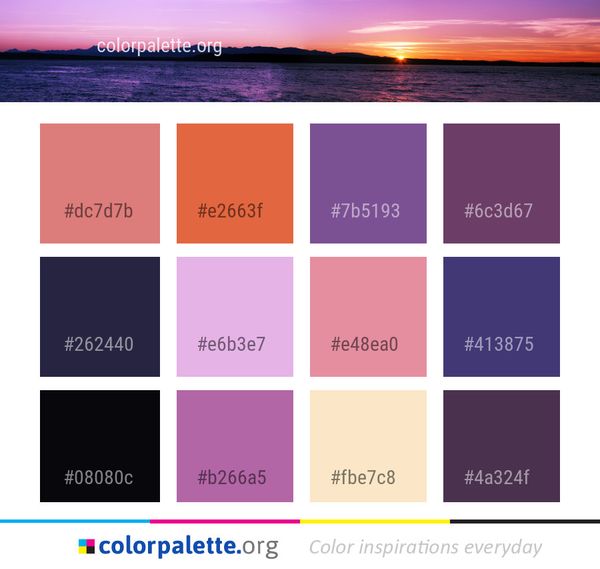 Sky Afterglow Horizon Color Palette