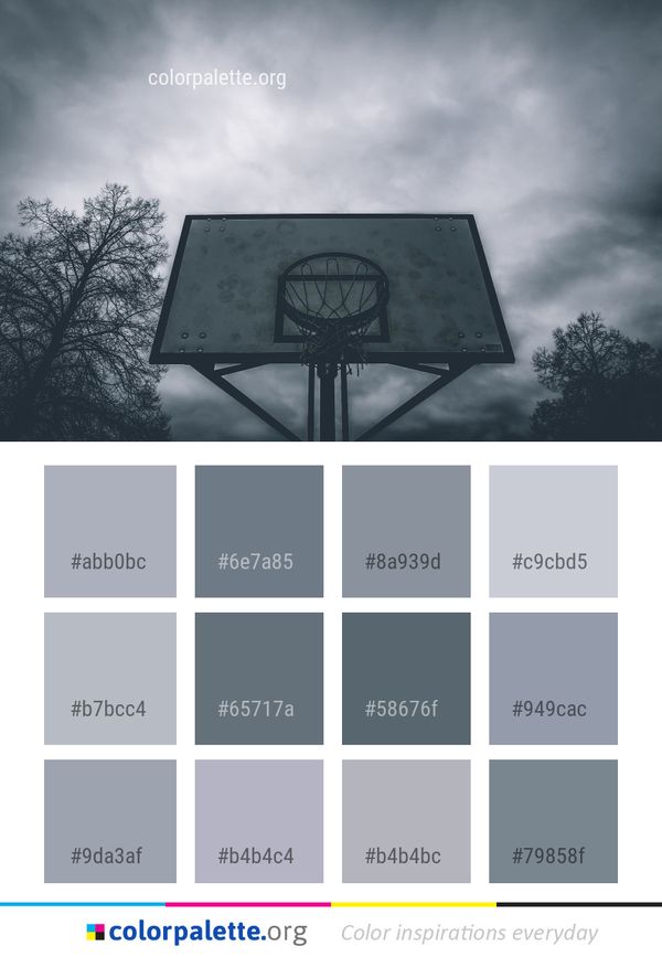 Sky Cloud Black And White Color Palette