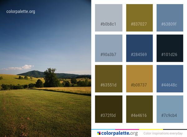 Sky Grassland Nature Color Palette