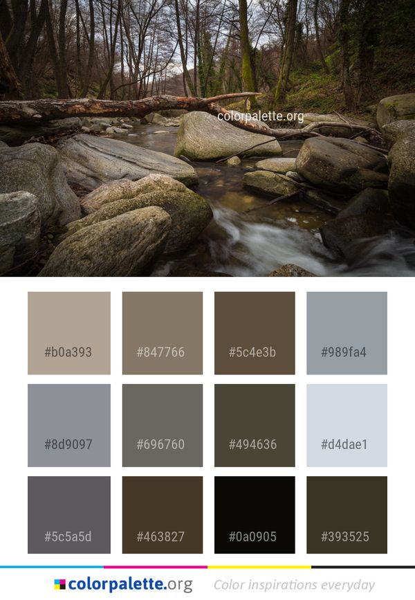 Water Stream Nature Color Palette