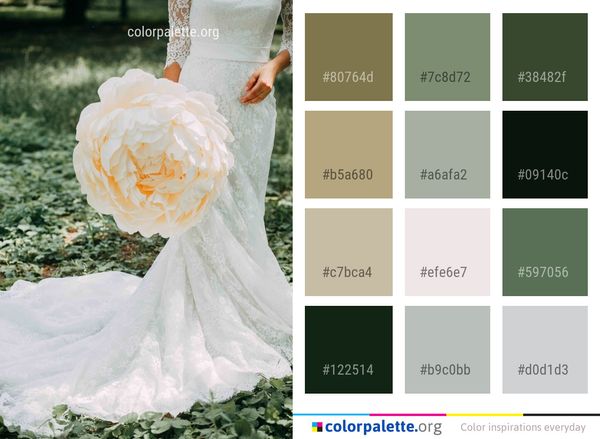 Flower Gown Rose Color Palette