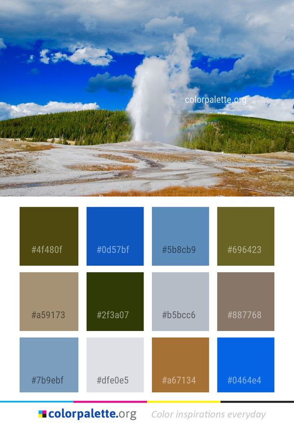 Geyser Nature Sky Color Palette