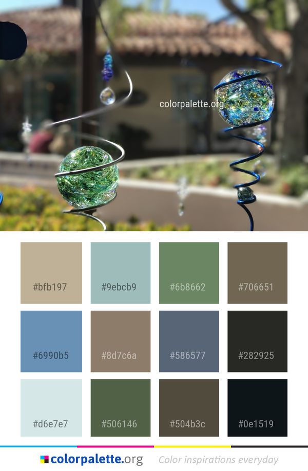 Glass Water Bird Feeder Color Palette