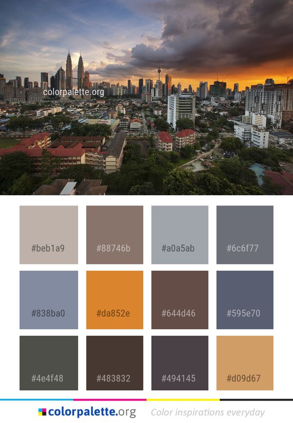 Metropolitan Area Cityscape City Color Palette