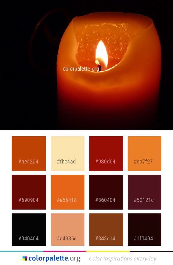 Orange Candle Wax Color Palette
