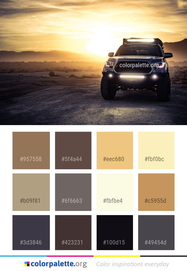 Car Motor Vehicle Color Palette