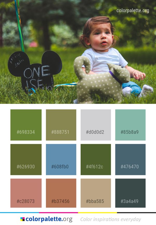 Child Green Nature Color Palette