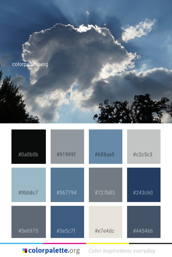 Cloud Sky Cumulus Color Palette