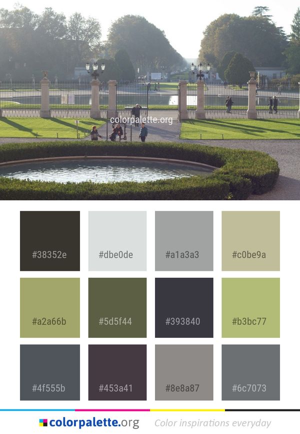 Park Grass Tree Color Palette