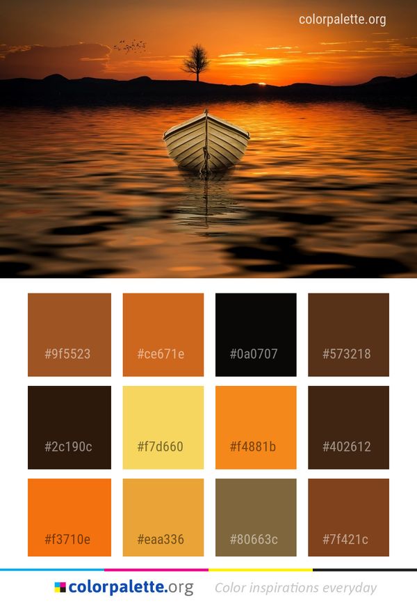 Water Sunset Horizon Color Palette