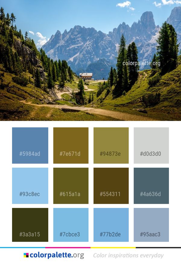 Mountainous Landforms Mountain Range Nature Color Palette