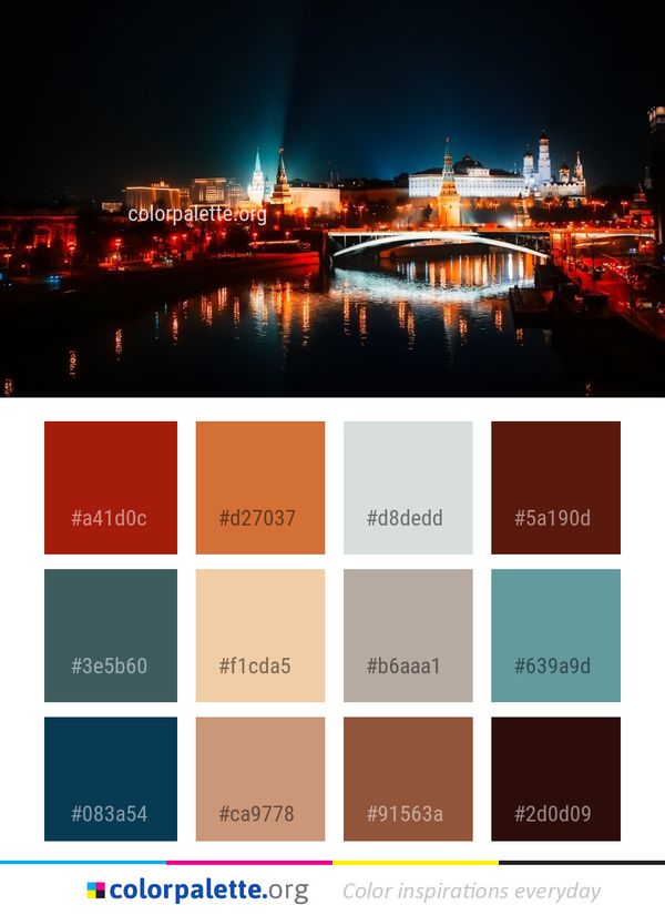 Reflection Night Cityscape Color Palette