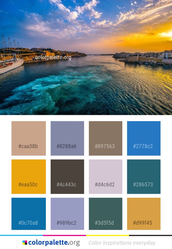 Sea Sky Body Of Water Color Palette