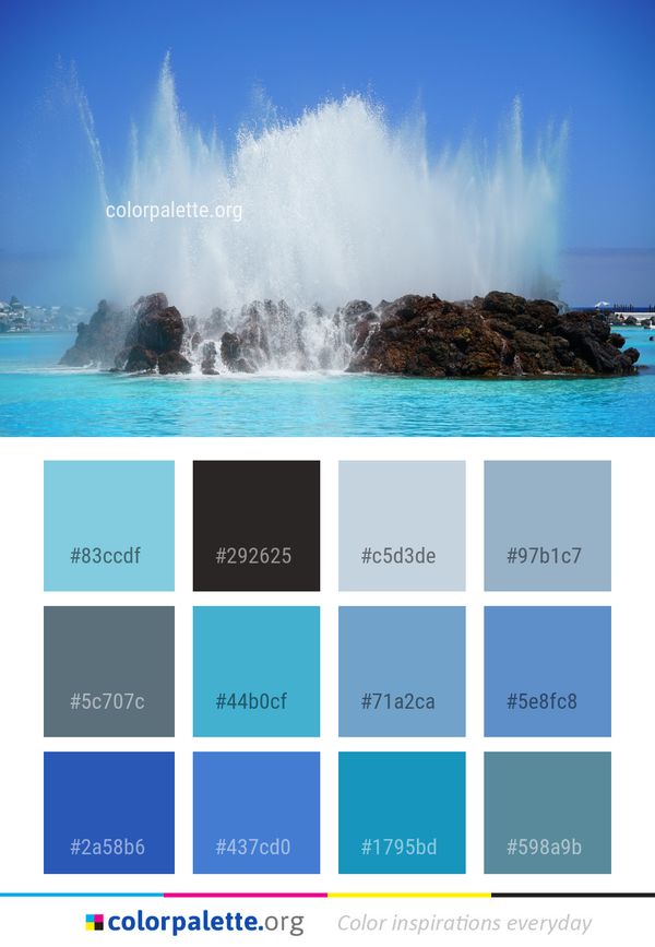 Water Sea Body Of Color Palette