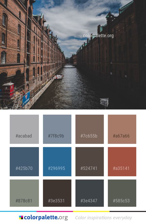 Waterway Canal Water Color Palette