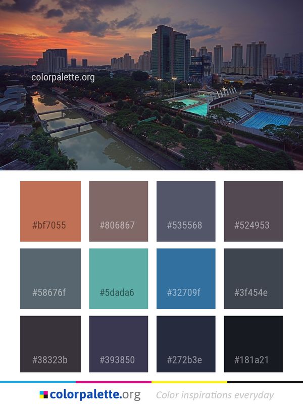 Metropolitan Area Cityscape City Color Palette