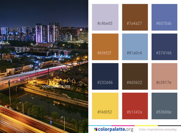 Metropolitan Area Cityscape City Color Palette