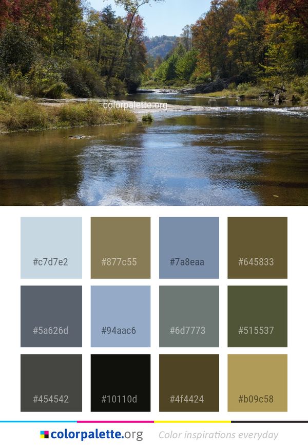 River Water Nature Color Palette