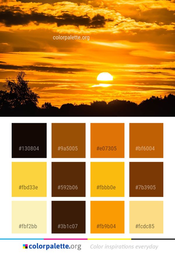 Sky Afterglow Sunset Color Palette