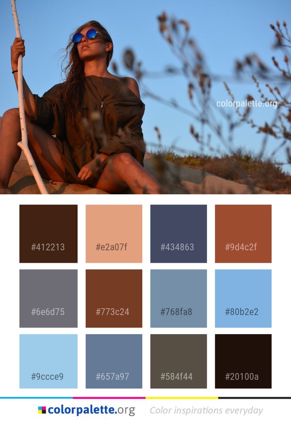 Sky Girl Vacation Color Palette