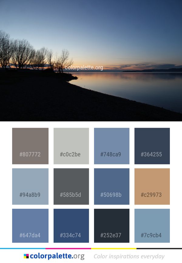 Sky Reflection Water Color Palette