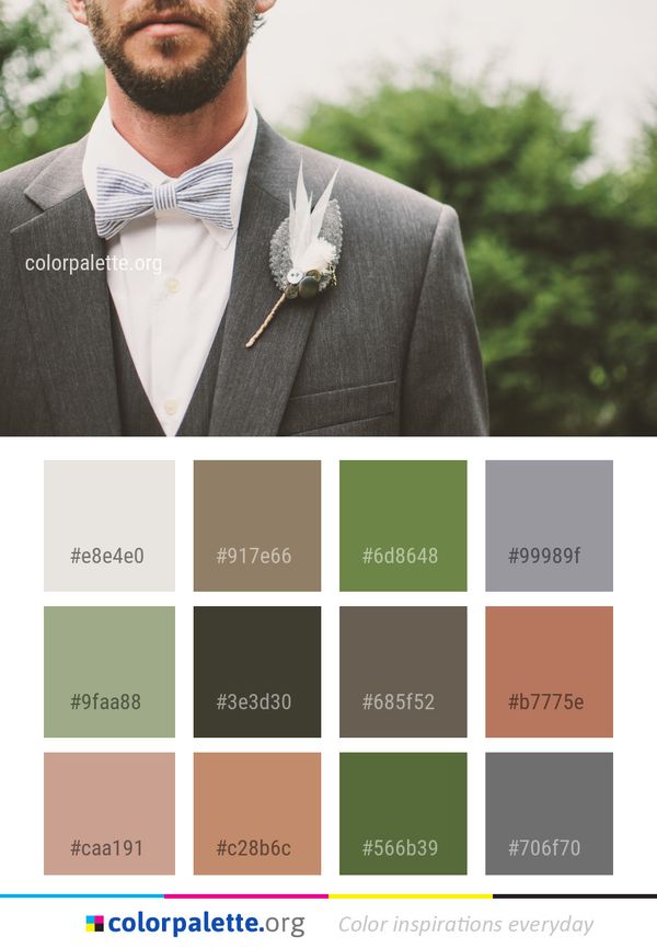 Suit Man Photograph Color Palette