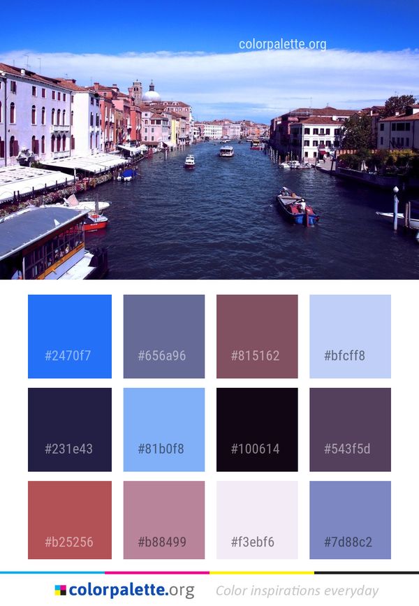 Waterway Canal Sky Color Palette