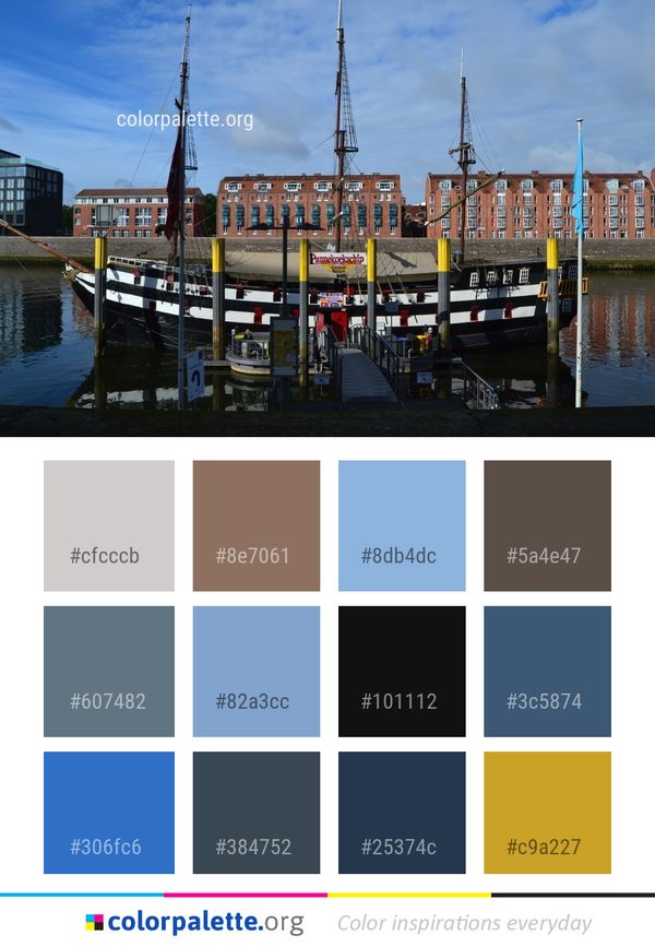 Waterway Water Transportation Color Palette