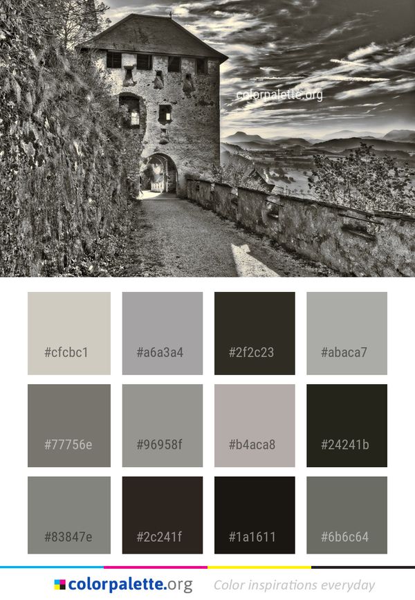 Black And White Sky Wall Color Palette
