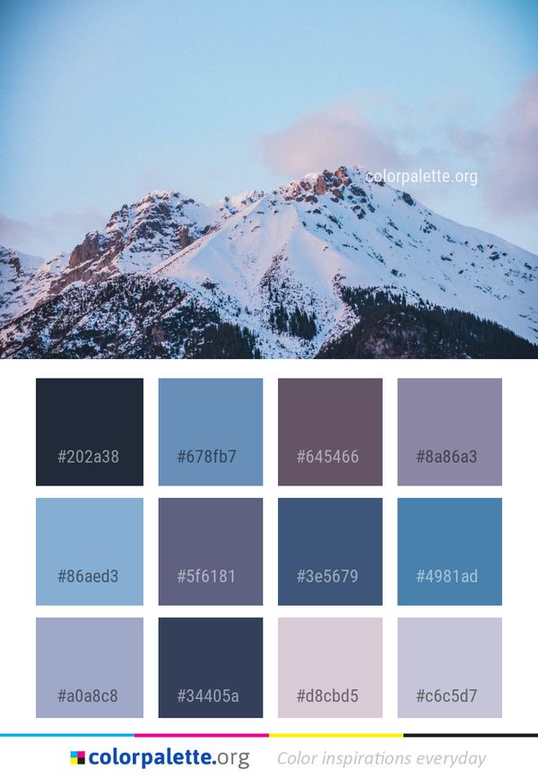 Mountainous Landforms Mountain Sky Color Palette